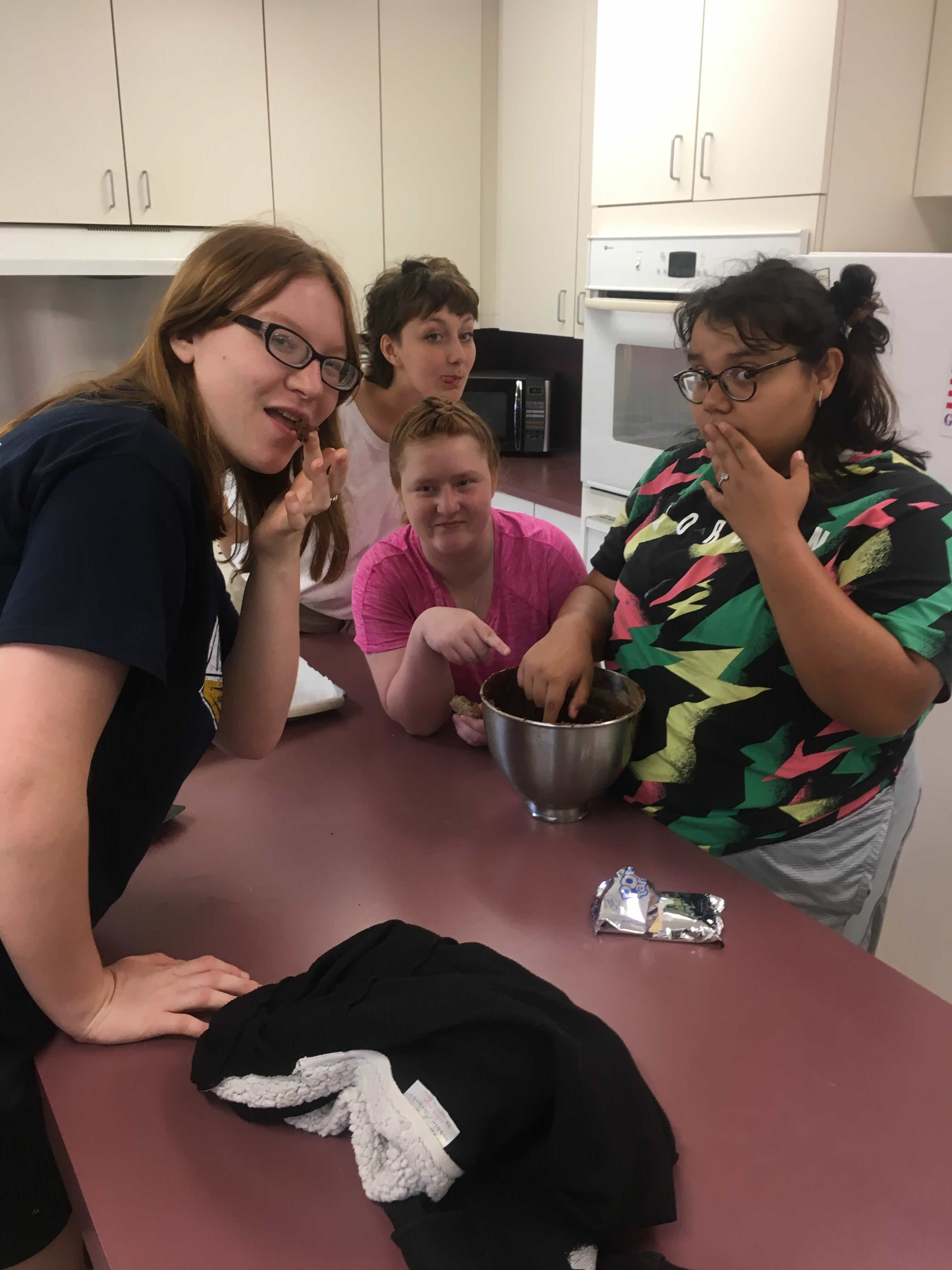 Baking cookies