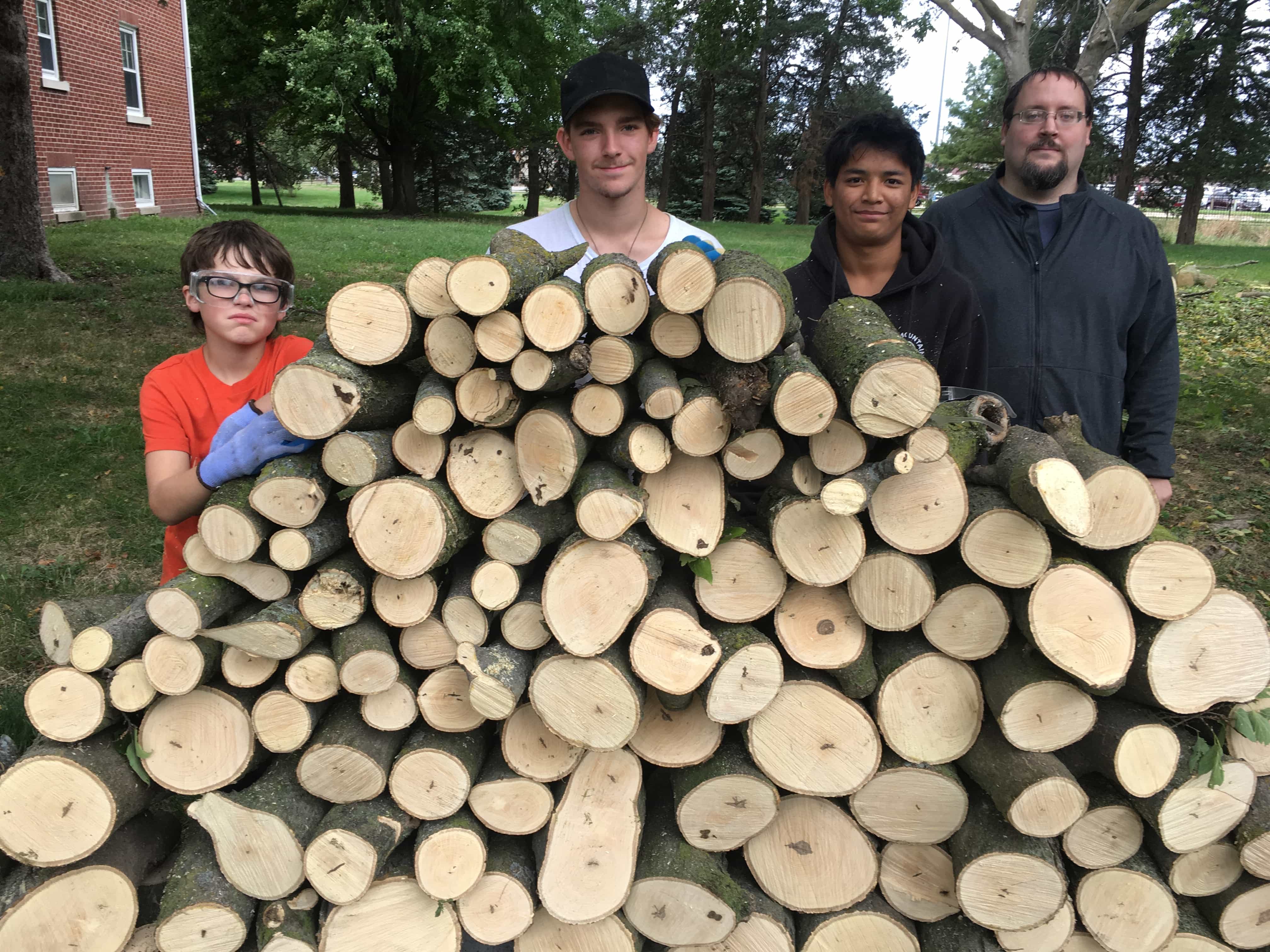 Stacking firewood