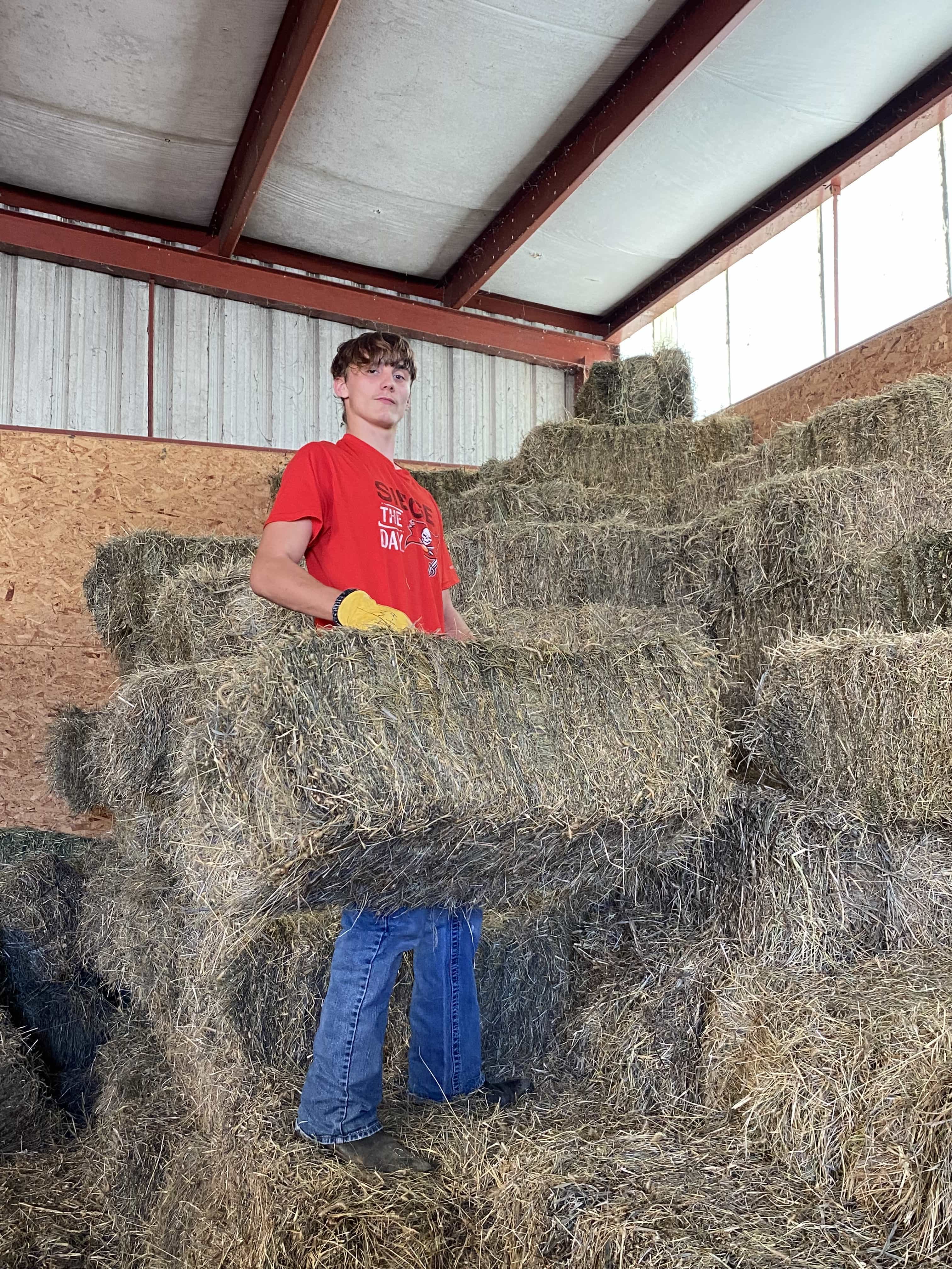 Stacking bales