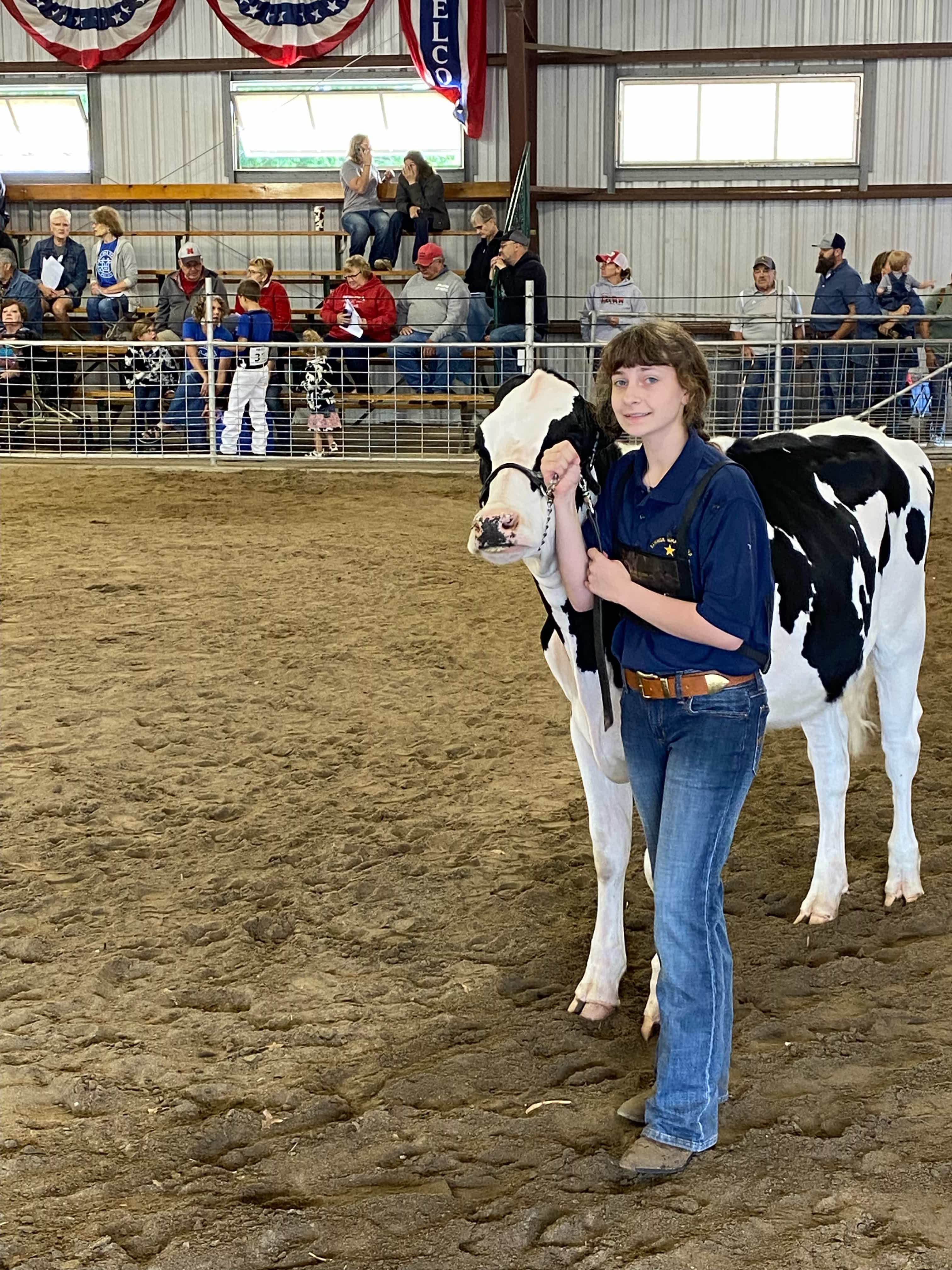 Edan and her cow